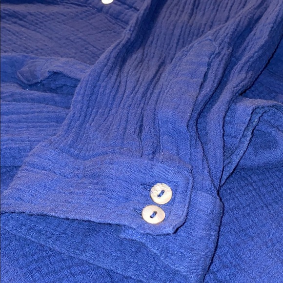 Free People Blue Blouse - Picture 3 of 4